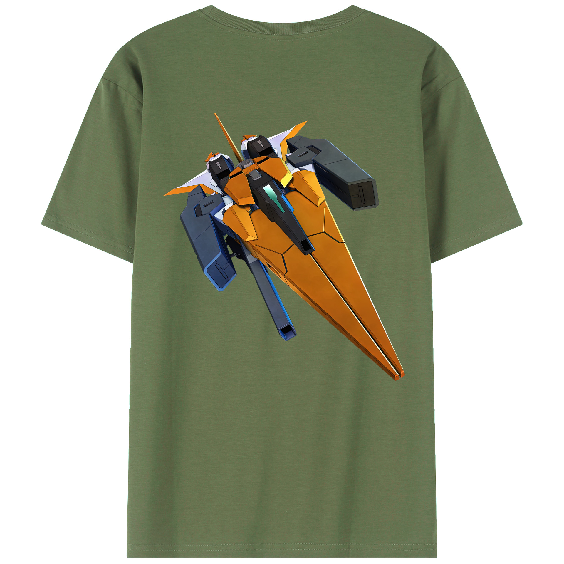 （画像用） 機動戦士ガンダム Mobile Suit Gundam 綿100％ メンズ半袖Tシャツ（バックプリント） 通気性